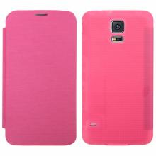 Etui Flip Case Samsung S5 różowe