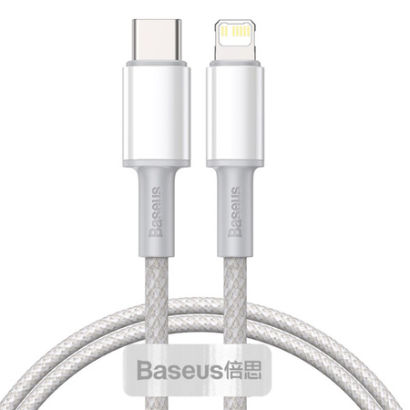 Baseus kabel USB typ C do Lightning Power Delivery biały 20W 100cm