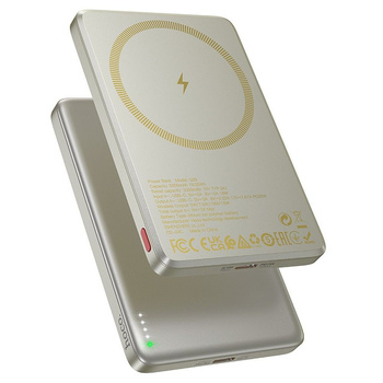 Hoco Power Bank 5000mAh z magsafe QC + PD 20W złoty