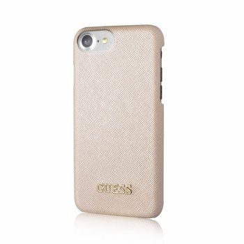 Etui Guess iPhone 7/8 beżowe hard case Saffiano GUHCP7TBE