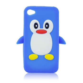 Futerał silikonowy 3D Samsung i9300 S3 Pingwin niebieski