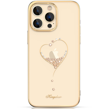 Etui KINGXBAR iPhone 14 Pro z kryształami Swarovskiego Wish złote