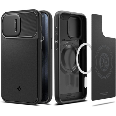 Spigen Optik Armor z MagSafe iPhone 15 Pro Max black