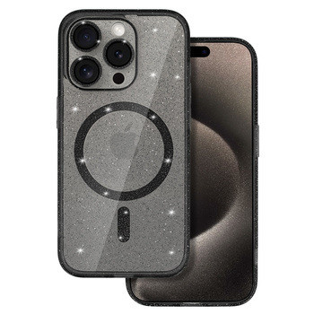 Etui Glitter z MagSafe iPhone 16 Pro Max black