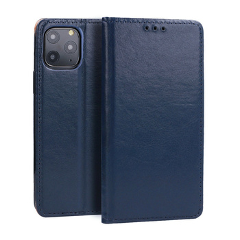 Kabura book SPECIAL Samsung S23 Ultra granatowa prawdziwa skóra