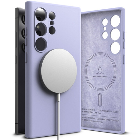 Ringke Silicone z magsafe Samsung S24 Ultra lavender