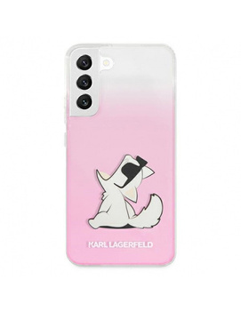 Etui Karl Lagerfeld Samsung S22 hard case różowy Choupette Eat KLHCS22SCFNRCPI