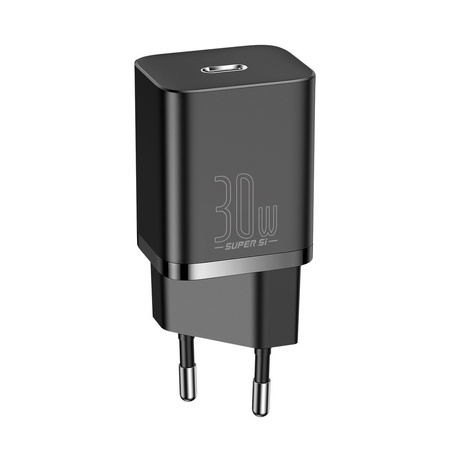 Baseus ładowarka sieciowa Super Si 1xUSB-C PD 30W Power Delivery czarna