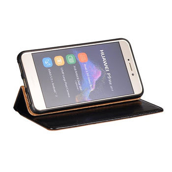 Kabura book SPECIAL Samsung J6 2018 czarna prawdziwa skóra