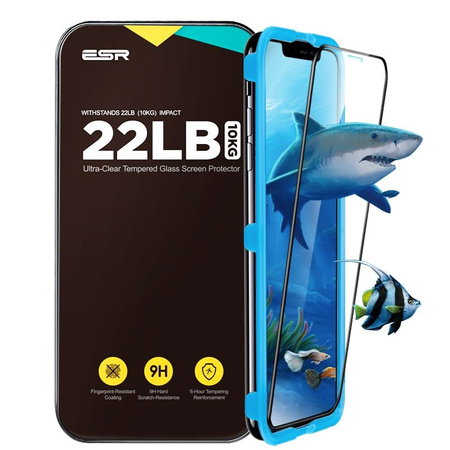 ESR Szkła hartowane iPhone X / XS black case friendly
