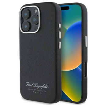 Etui Karl Lagerfeld iPhone 16 Pro 6.3" czarny hotel RSG KLHCP16LPGWCMKHK
