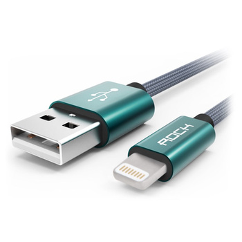 Rock usb iPhone 5/6/7/8/X nylonowy 180cm szary