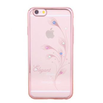 Etui KINGXBAR iPhone 6/6s Foliflora Elegant rose gold frame