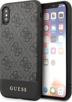 Etui Guess iPhone X/Xs szare hard case 4G Stripe Collection GUHCPXG4GLGR