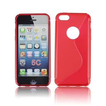 Futerał Back Case iPhone 5C czerwony wzór S