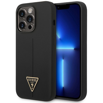 Etui Guess iPhone 14 Pro 6.1" czarny hard case Silicone Triangle GUHCP14LSLTGK