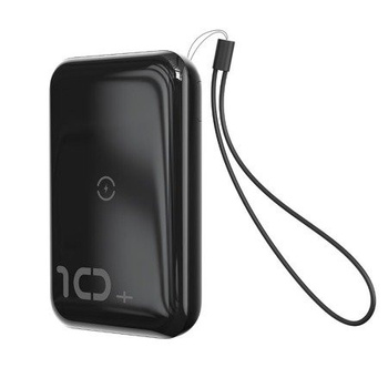 Baseus Power Bank 10000mAh / 3A / 18W Mini S z ładowaniem indukcyjnym czarny