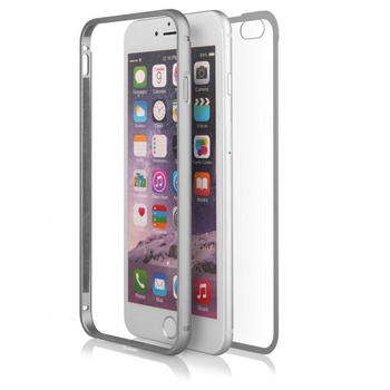 Bumper Acrylic Samsung S6 Edge srebrny