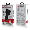 Adapter samochodowy 4xUSB 7A GT QC 3.0 czarny
