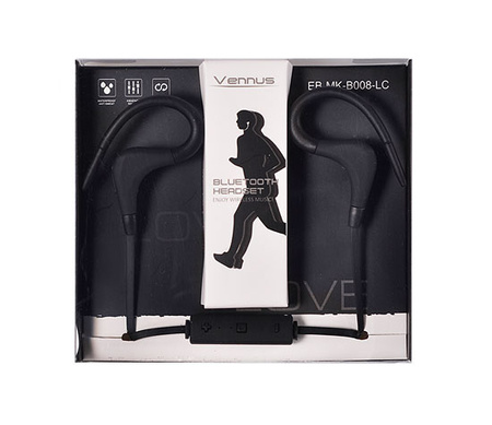Słuchawki BT stereo Vennus box czarne