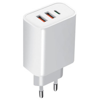 Ładowarka sieciowa usb Typ C + 2x usb QC 47W eXtreme biała