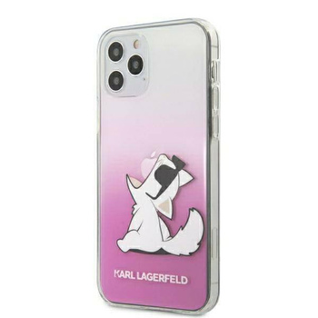 Etui Karl Lagerfeld iPhone 12 Pro Max 6.7" różowy hard case Choupette Fun KLHCP12LCFNRCPI