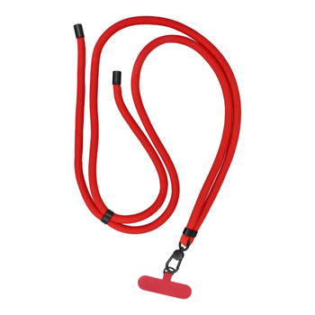 Zawieszka do telefonu z regulacją długości czerwona max. 82,5cm