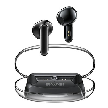 Awei T85 ENC słuchawki bezprzewodowe  bluetooth 5.3 + stacja dokująca białe
