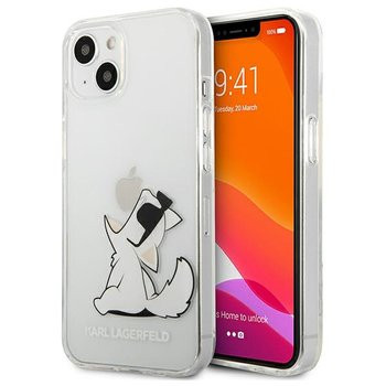 Etui Karl Lagerfeld iPhone 13 Mini transparent hard case Choupette Fun KLHCP13SCFNRC