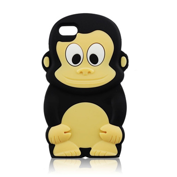 Futerał silikonowy 3D iPhone 5 Małpka czarna