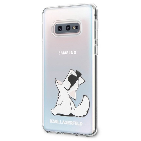 Etui Karl Lagerfeld Samsung S10 transparent Choupette Fun KLHCS10CFNRC