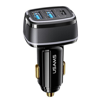 USAMS ładowarka samochodowa 3xUSB: 2x Quick Charge  + 1x Power Delivery 80W (CC126)