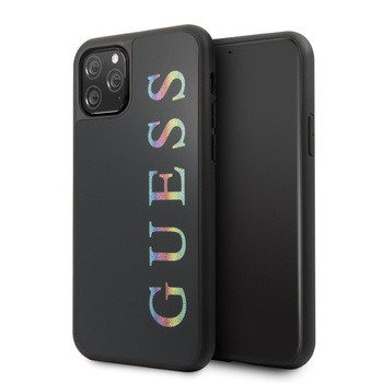 Etui Guess iPhone 11 Pro czarny hard case Glitter Logo GUHCN58LGMLBK