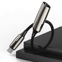 Baseus adapter audio Typ C na jack 3,5mm + ładowanie 2A czarny L60s