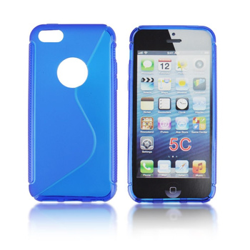 Futerał Back Case iPhone 5C niebieski wzór S
