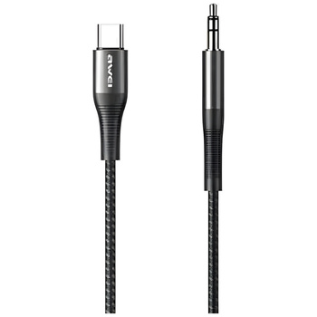 Awei kabel audio Aux - typ C 100cm czarny