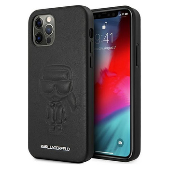 Etui Karl Lagerfeld iPhone 12 Pro Max 6.7" czarny hard case Karl Ikonik Outline KLHCP12LPCUIKBK