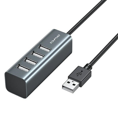 Awei HUB USB-A do 4xUSB 2.0 + kabel 75cm