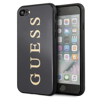 Etui Guess iPhone 7/8 czarne hard case Classic Double Layer Glitter GUHCI8TGGGBK