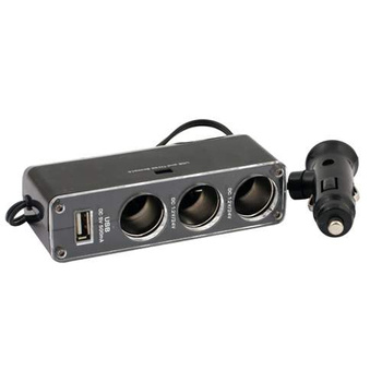 Rozdzielacz gniazda zapalniczki WF0096 3 w 1 + usb z kablem