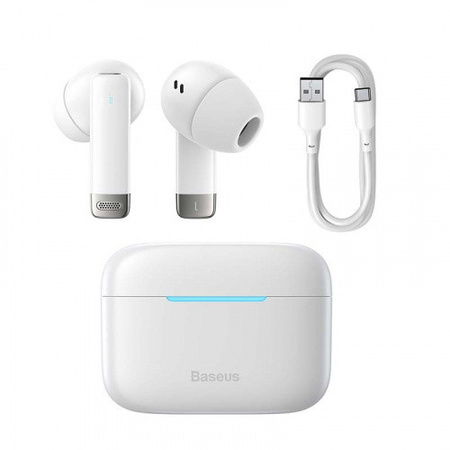 Baseus słuchawki bezprzewodowe bluetooth 5.3  E9 białe