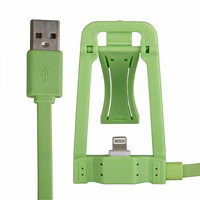 Kabel usb iPhone 5/6 z dokowaniem zielony