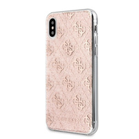 Etui Guess iPhone X/Xs różowe hard case 4G Glitter GUHCPXPCU4GLPI