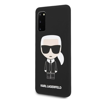 Etui Karl Lagerfeld Samsung S20 czarny hard case Silicone Iconic KLHCS62SLFKBK