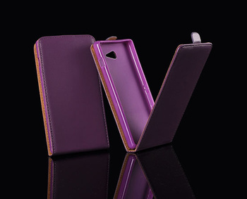 Kabura pionowa SLIM Flexi Microsoft Lumia 535 fioletowa
