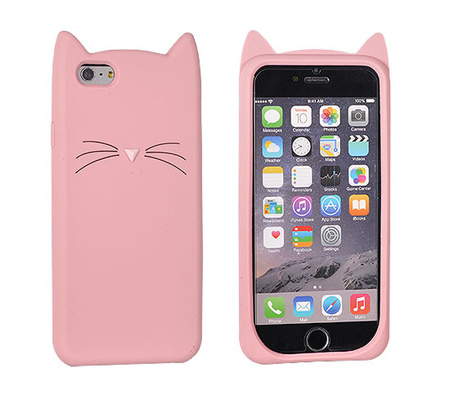 Etui 3D Kot - iPhone 5 5s różowy