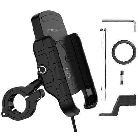 Uchwyt motocyklowy R9 z gniazdem usb QC