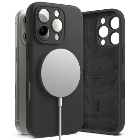 Ringke Silicone z magsafe iPhone 16 Pro black