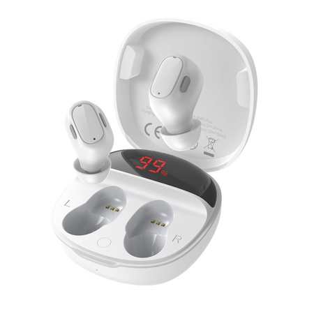 Baseus słuchawki bezprzewodowe bluetooth 5.0 WM01 Plus białe