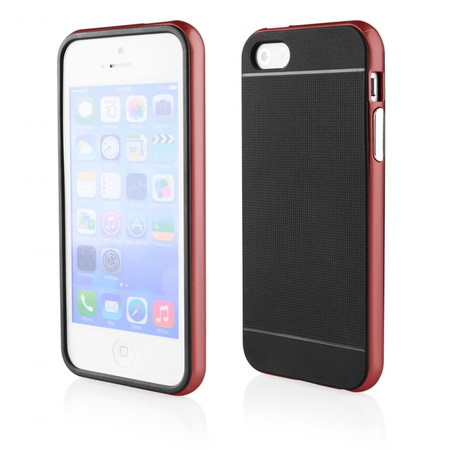 Etui Hybrid Samsung S5 czarny+czerwony